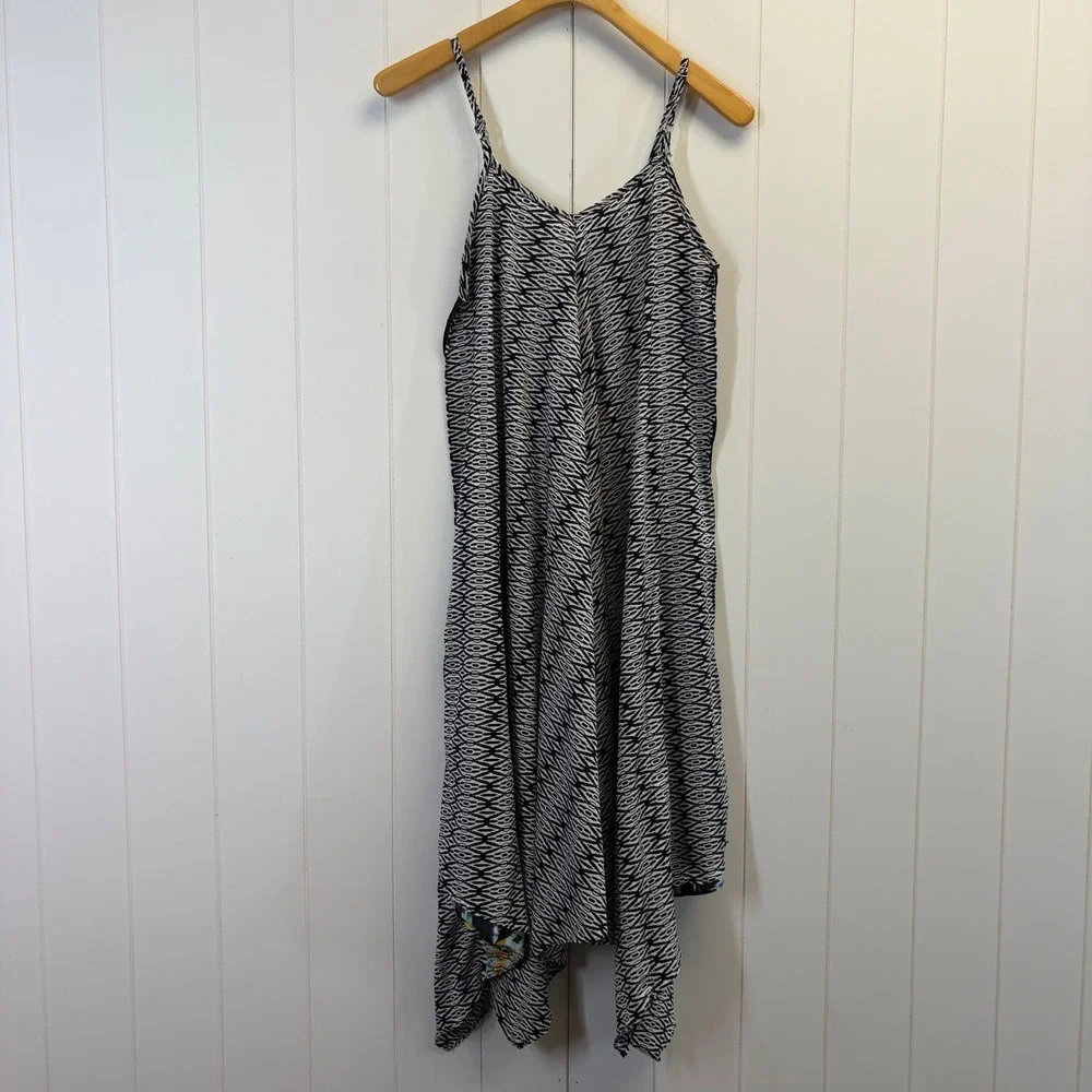Shoreline Resortwear Geometric Ikat Midi Dress Women Small Beach Vacation Summer
